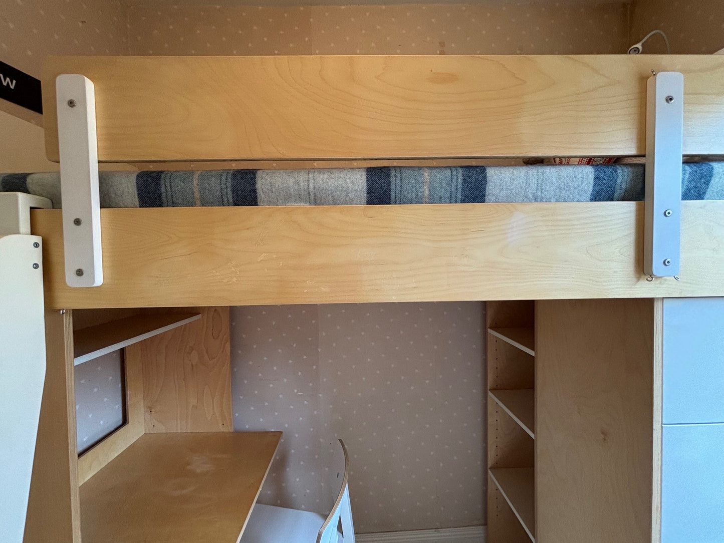 Custom Birch and white loft bed