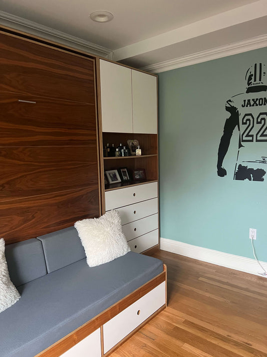 murphy bed unit shown from opposite angle