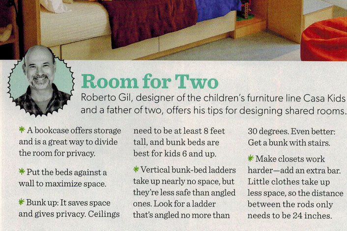 Roberto's Design Tips in Parents Magazine