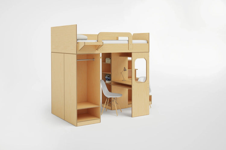 loft bed for teens with desk from casa kids