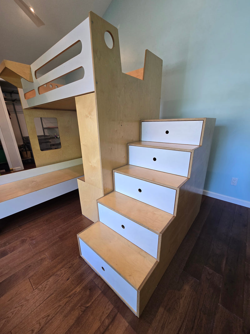 Custom L-shaped bunk bed-Casa Kids