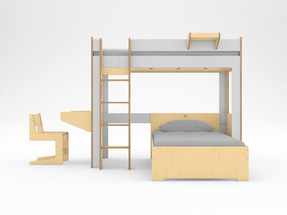 Cabina L-shaped Loft Bed-Casa Kids