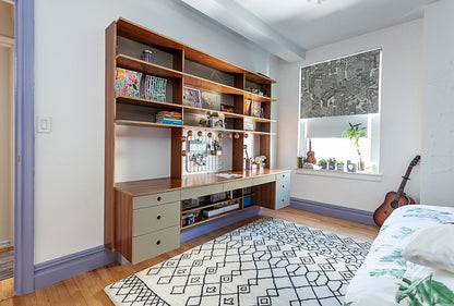 Custom_wallnut_float_desk_lateral view_casa kids