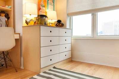 Custom birch and white dresser-Casa Kids