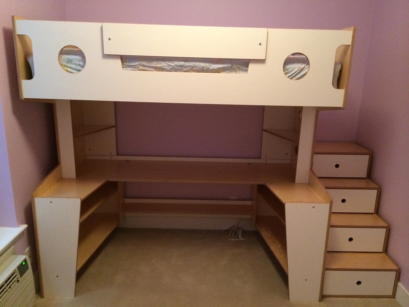 David's loft bed over desk