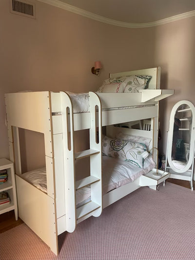 White Cabin Bunk Bed w/ladder-Casa Kids