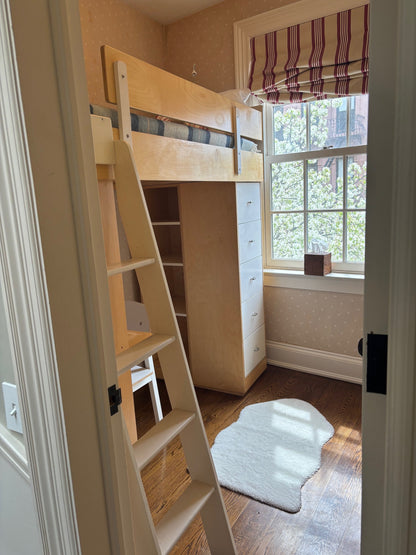 Custom Birch and white loft bed