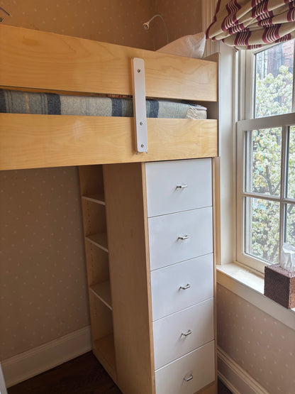 Custom Birch and white loft bed