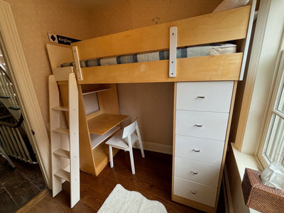 Custom Birch and white loft bed