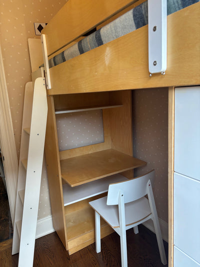 Custom Birch and white loft bed