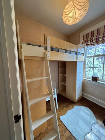 Custom Birch and white loft bed