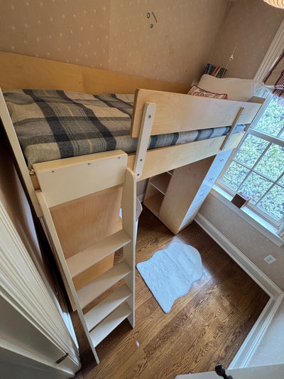 Custom Birch and white loft bed