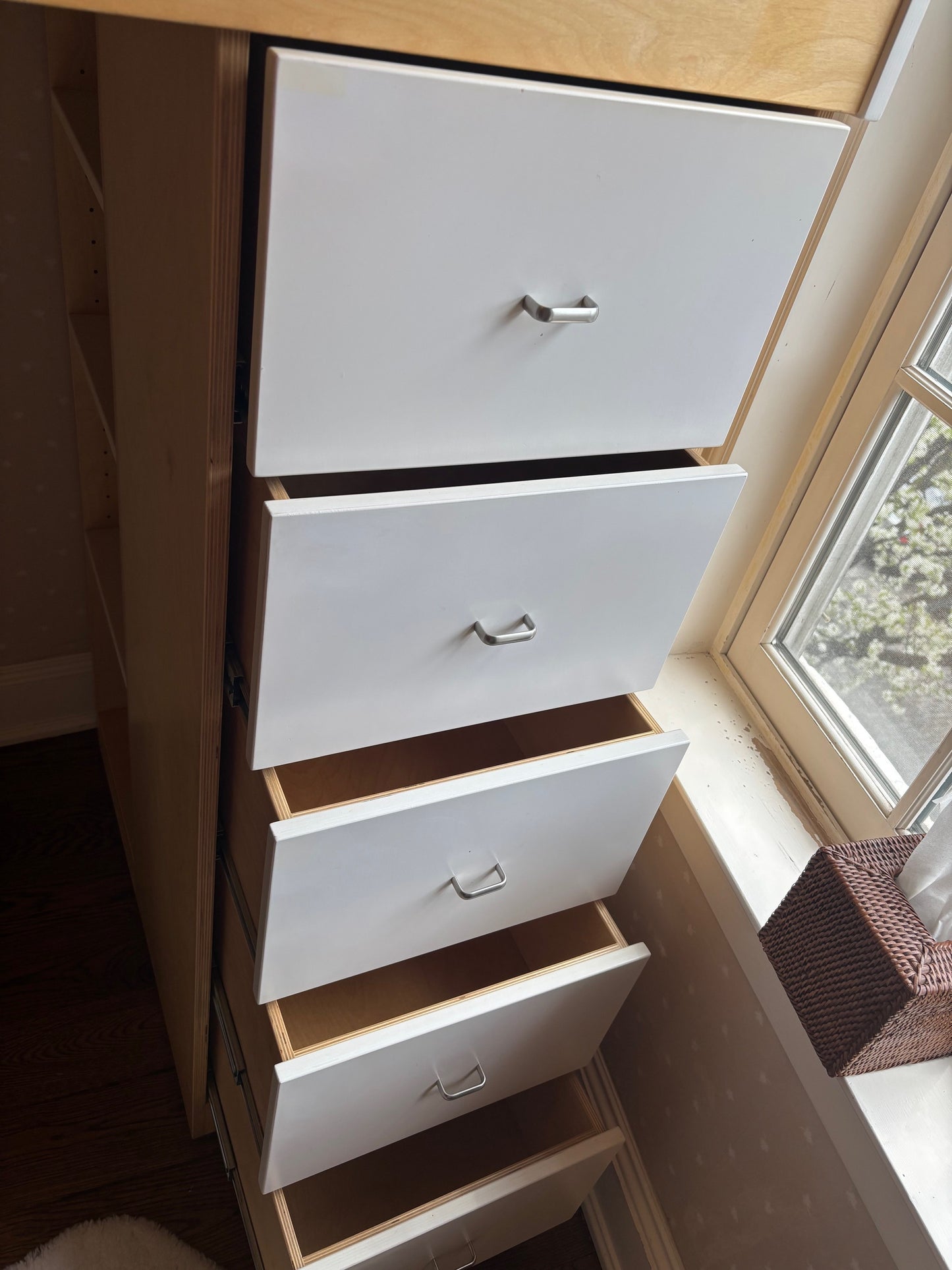 Custom Birch and white loft bed