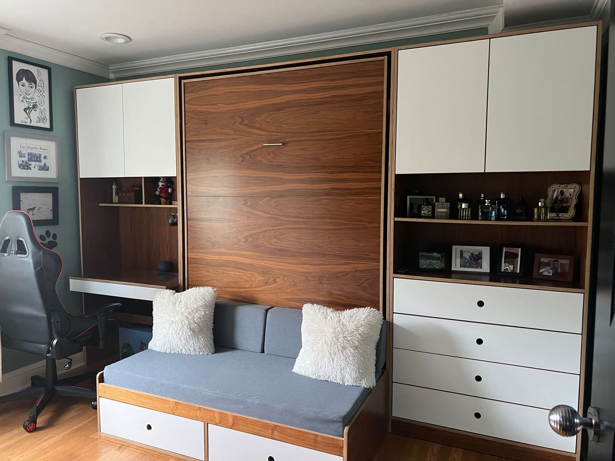 murphy bed unit side view - casa kids