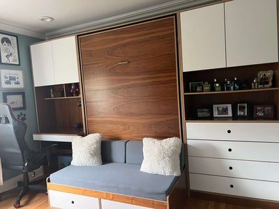 murphy bed unit. closer front angle
