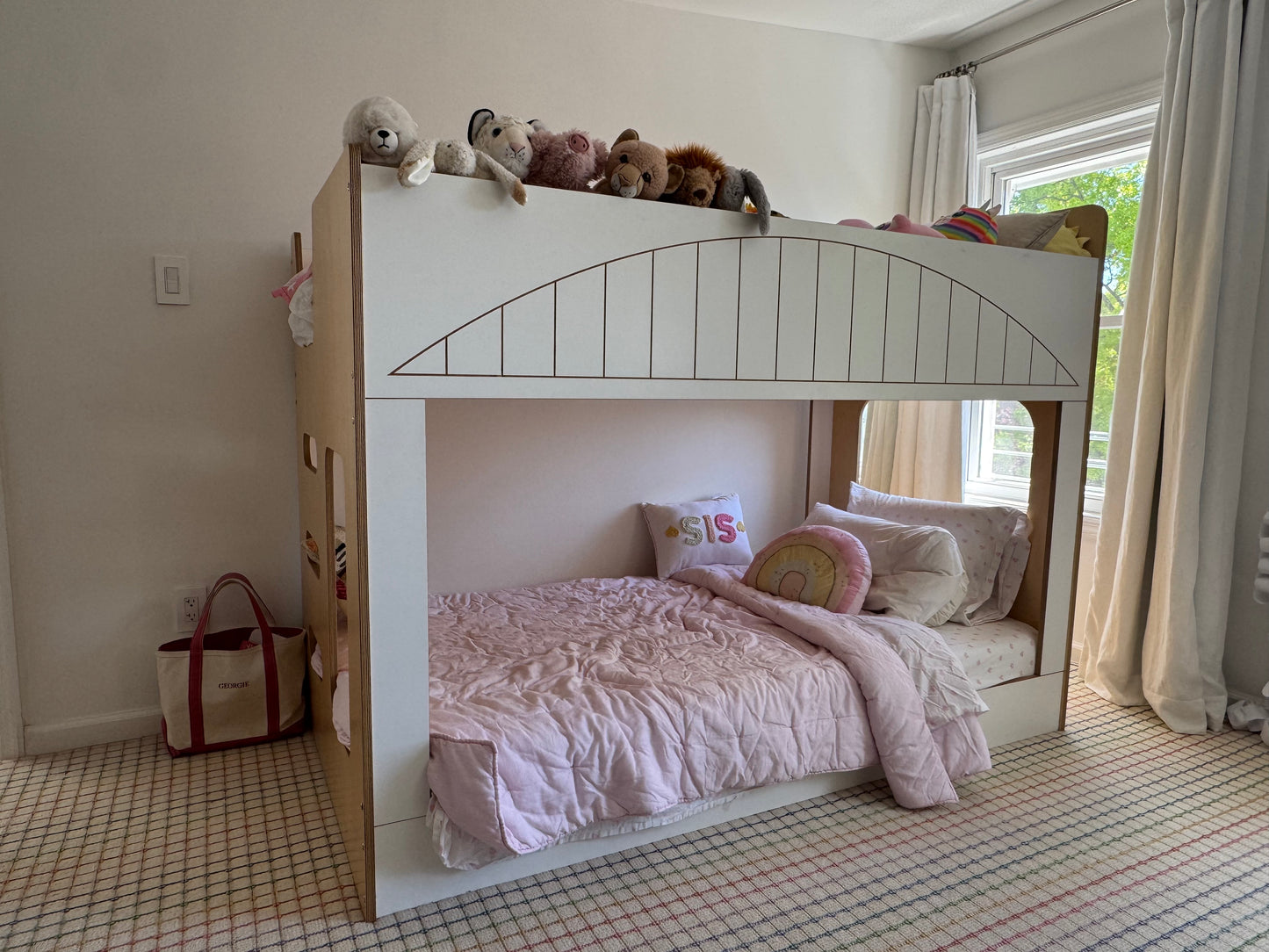Twin-size Mini Bunk Bridge w/engraving