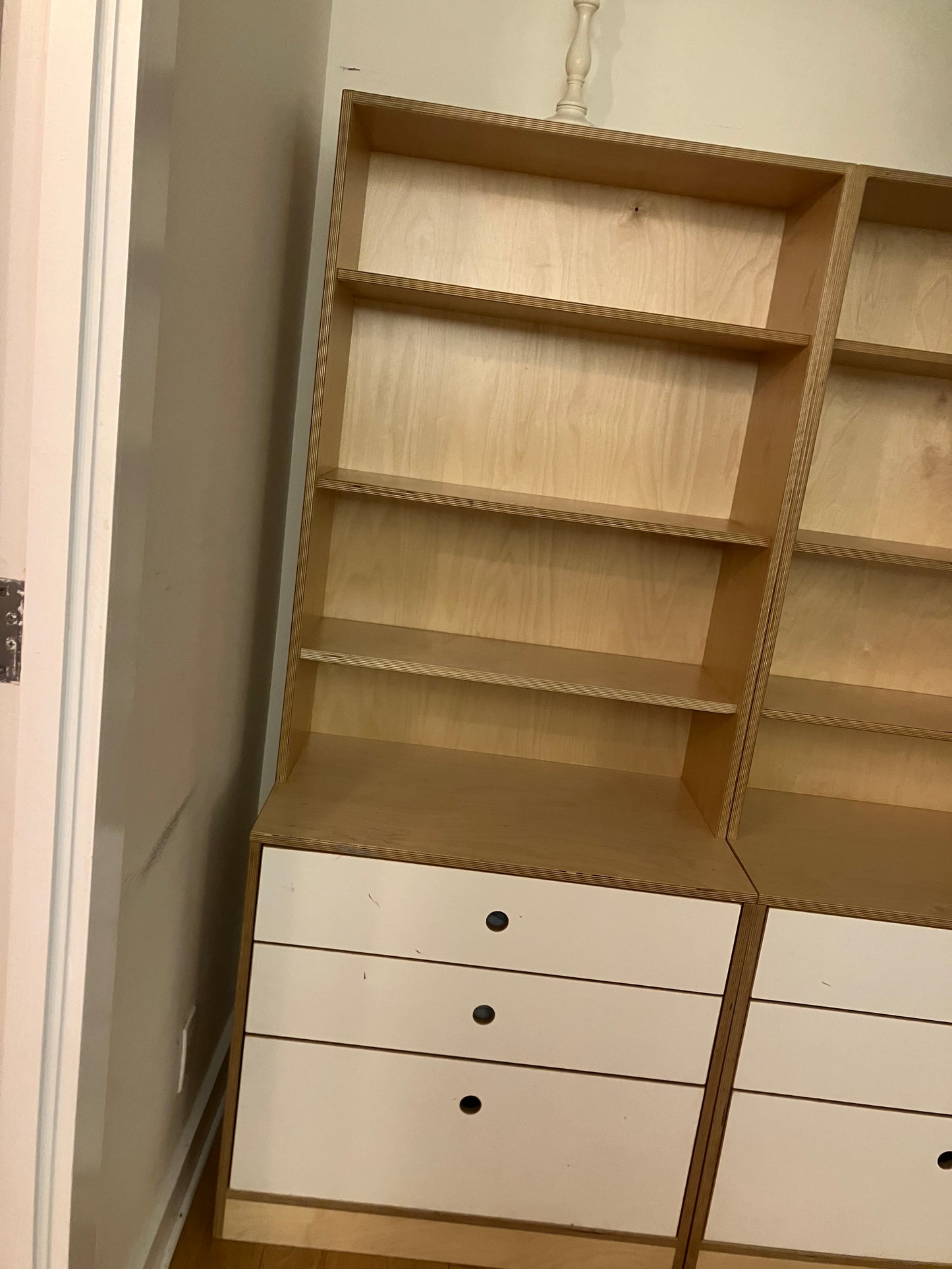 Two Modulor cabinets w/lower drawers