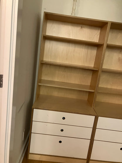 Two Modulor cabinets w/lower drawers