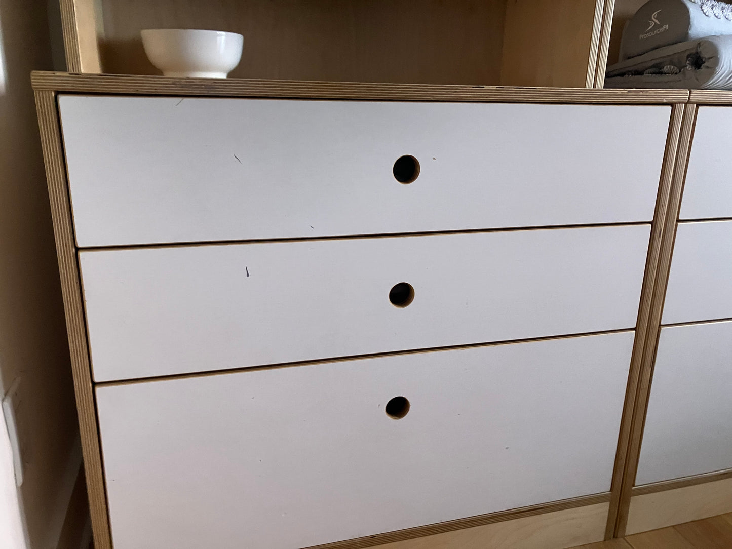 Two Modulor cabinets w/lower drawers