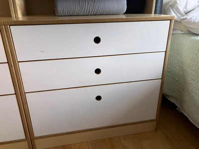 Two Modulor cabinets w/lower drawers