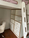 TWO WHITE DUMBO LOFT BEDS W/LADDERS-Casa Kids