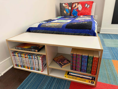 Marino Twin Bed- front full view (storage)