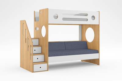 Marino Loft over Daybed with Stairs-Casa Kids