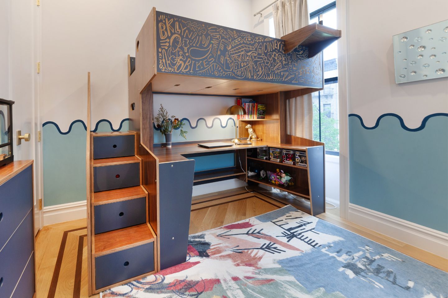 Buy a Marino Loft Bed with Stairs | Bed \u0026 Desk for Kids, image size:1440x960