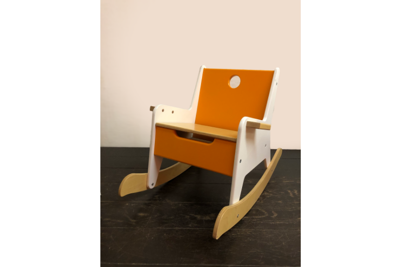 Orange Rocker Chair