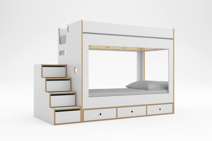Cabin Bunk Bed with Stairs-Casa Kids