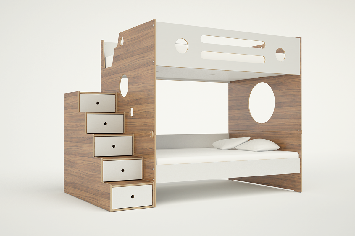Marino Bunk Bed with Stairs-Casa Kids