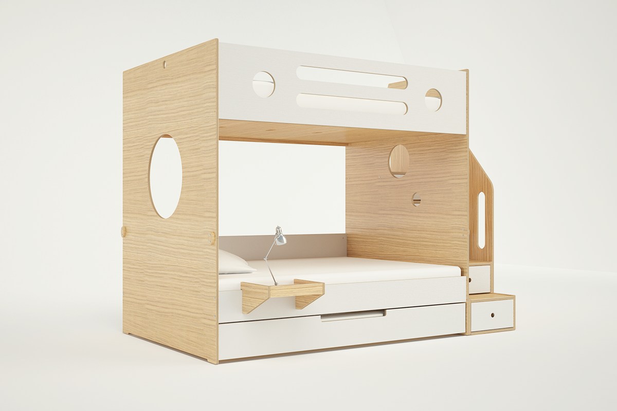 Marino Bunk Bed with Stairs-Casa Kids