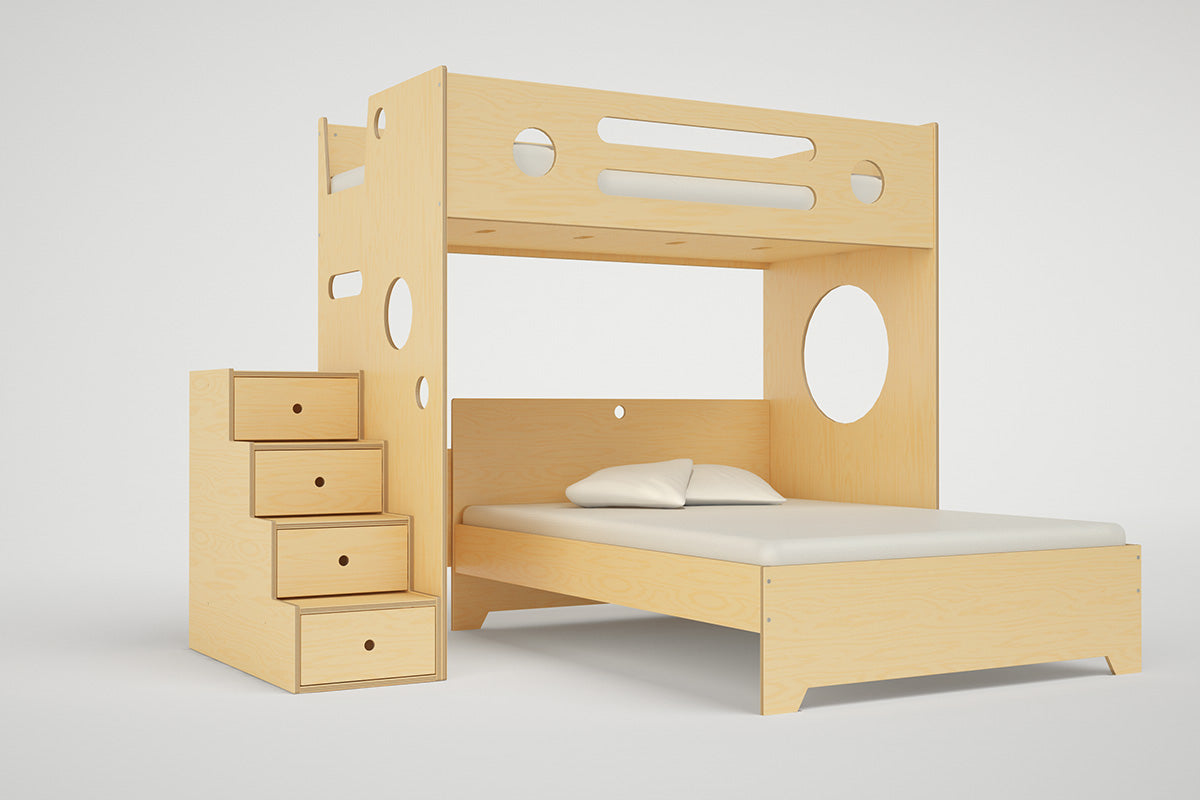 Marino L-Shaped Bunk Bed-Casa Kids
