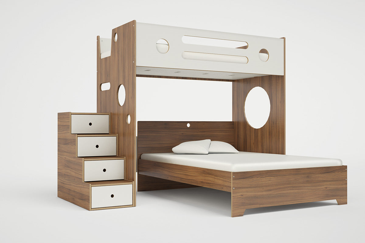 Marino L-Shaped Bunk Bed-Casa Kids