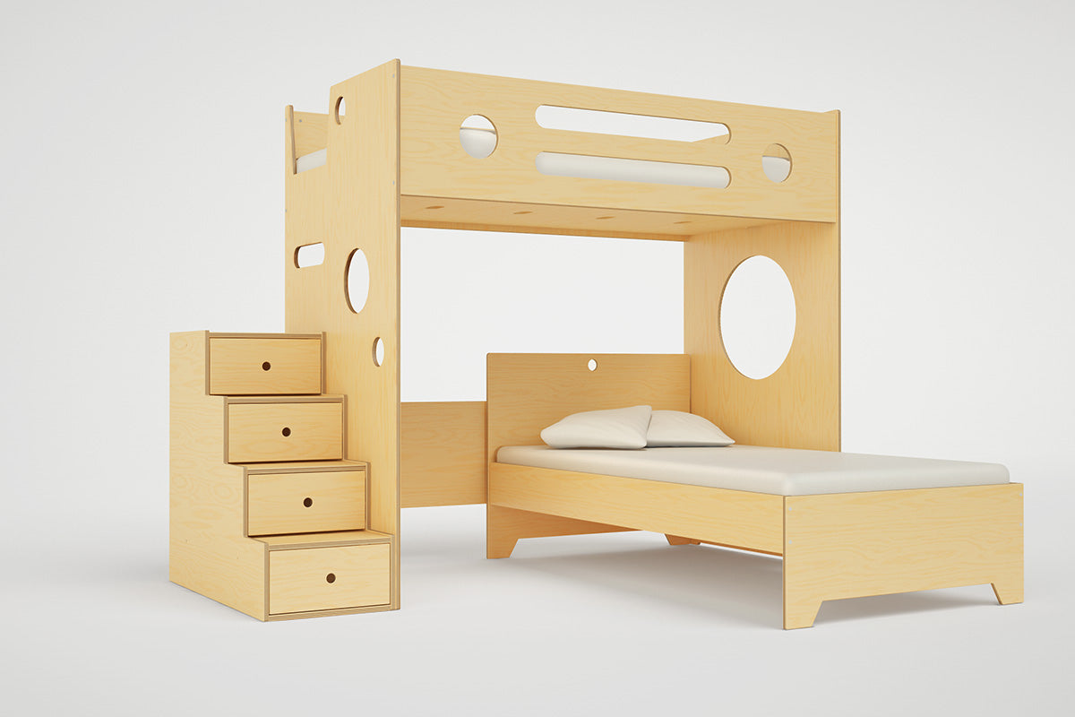 Marino L-Shaped Bunk Bed-Casa Kids