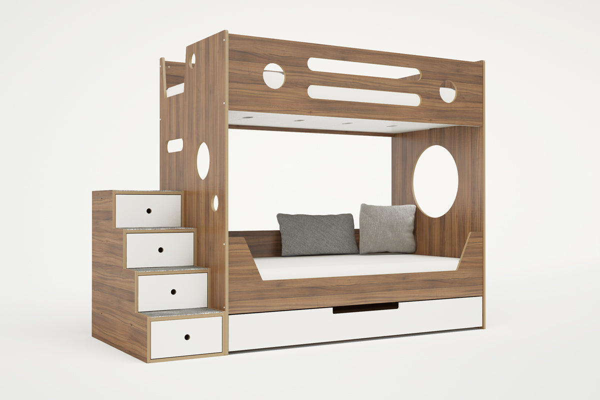 Marino Bunk Bed with Stairs-Casa Kids