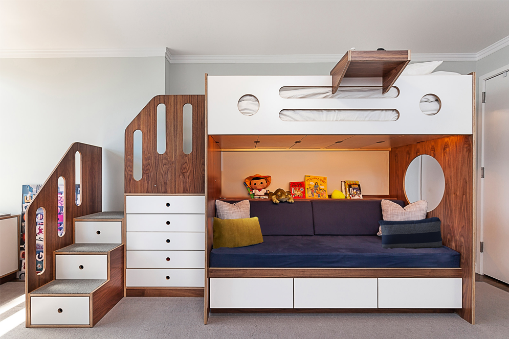 Marino Loft Daybed Bunk Bed with Stairs Casa Kids