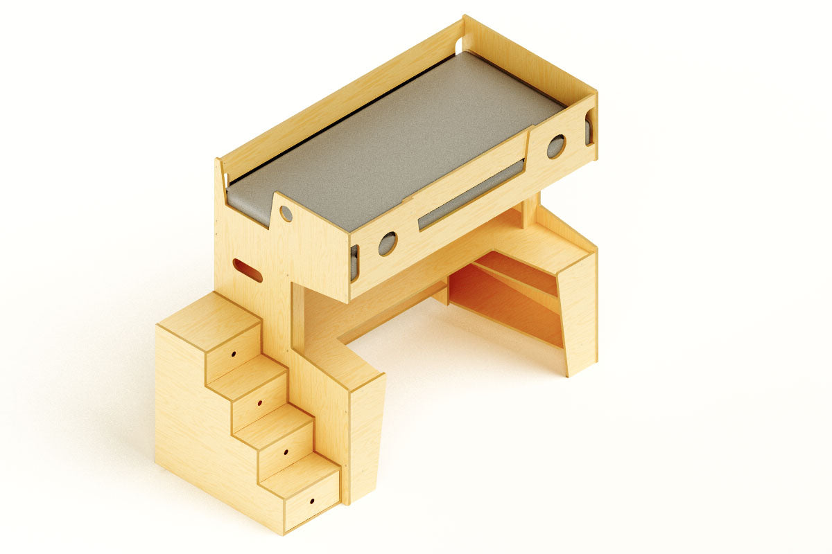 Marino Loft Bed with Stairs-Casa Kids