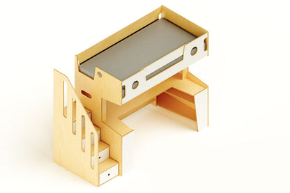 Marino Loft Bed with Stairs-Casa Kids