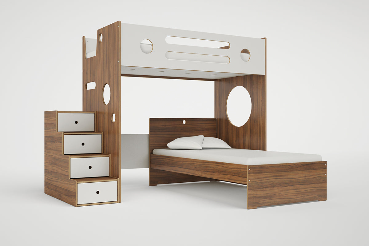 Marino L-Shaped Bunk Bed-Casa Kids