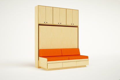 Side view of the horizontal Tuck over Daybed showing its space-saving design for kids' rooms