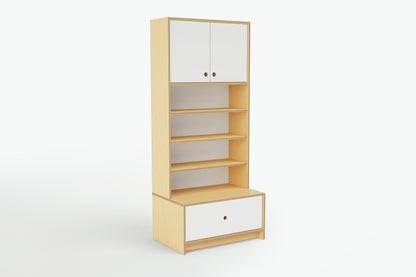Modulor Low Storage w/ Bench-Casa Kids