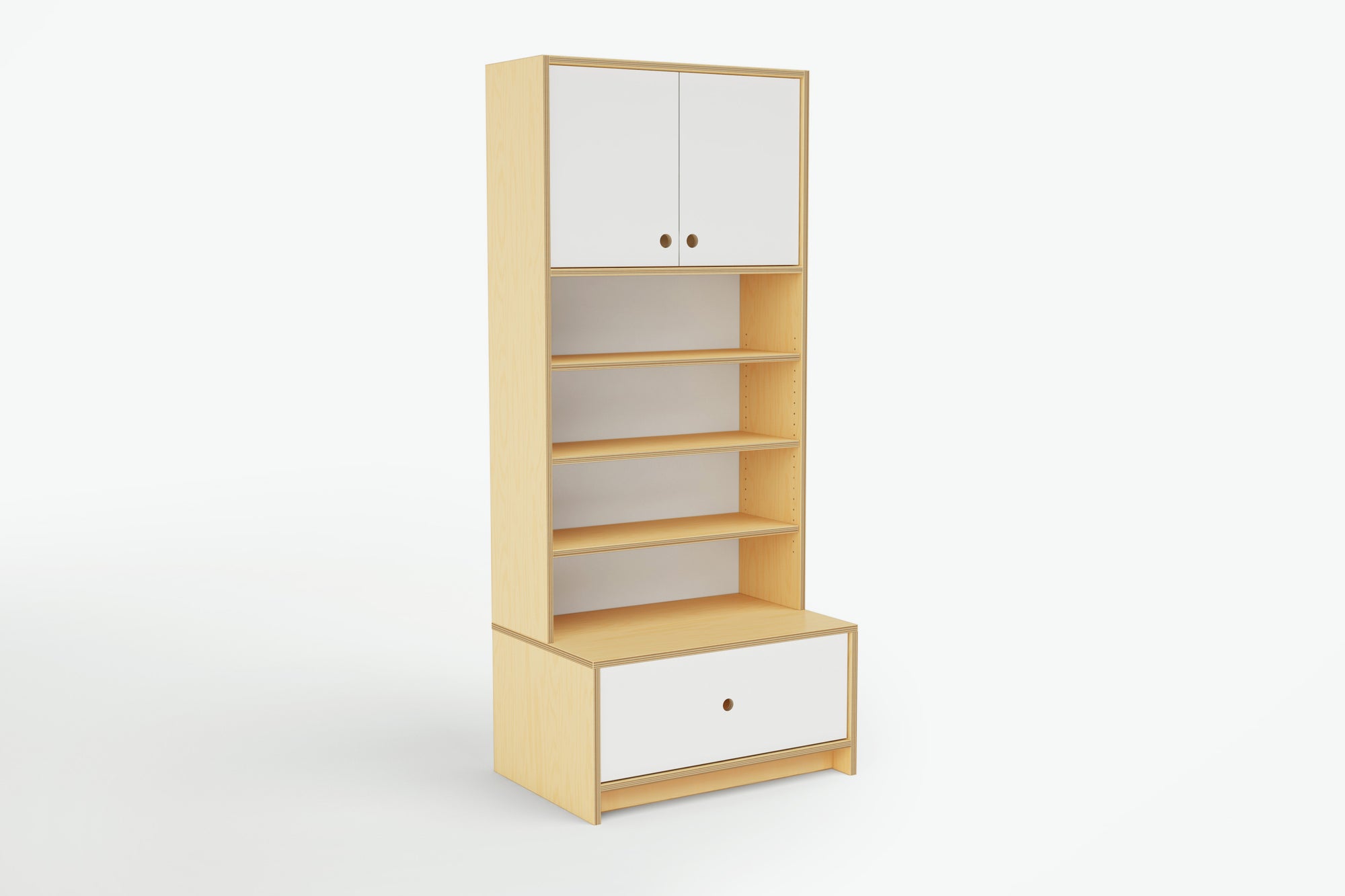 Modulor Low Storage w/ Bench-Casa Kids